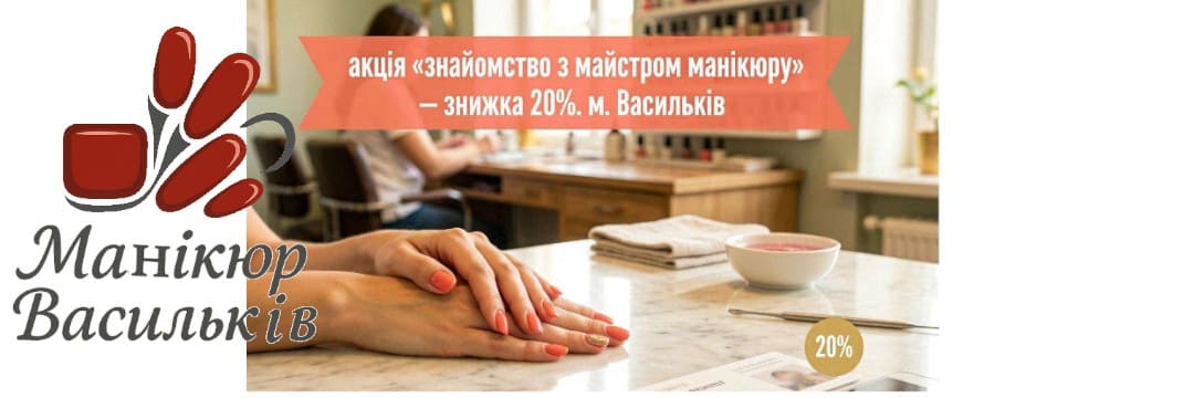 Знижка на перший манікюр у Василькові