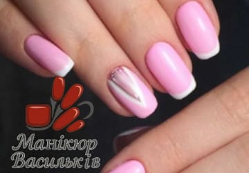 Ніжний рожевий гель-лак – манікюр Васильків