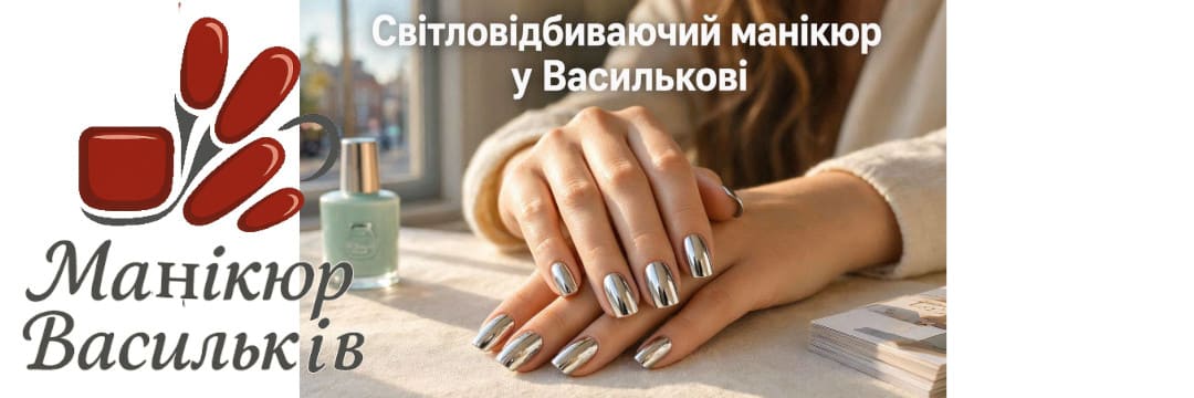 Світловідбиваючий манікюр у Василькові